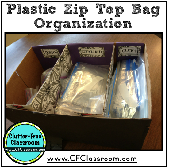 Organizing and Managing Ziploc Bags {A Teacher DIY Project} Clutter